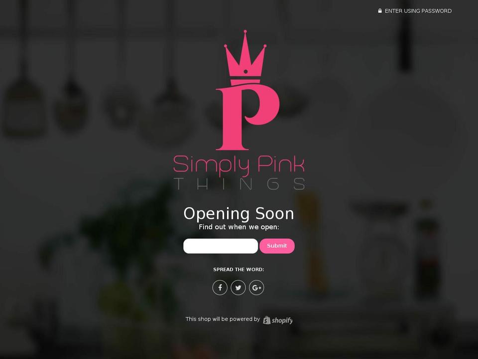 simplypinkthings.com — Shopify storefront screenshot