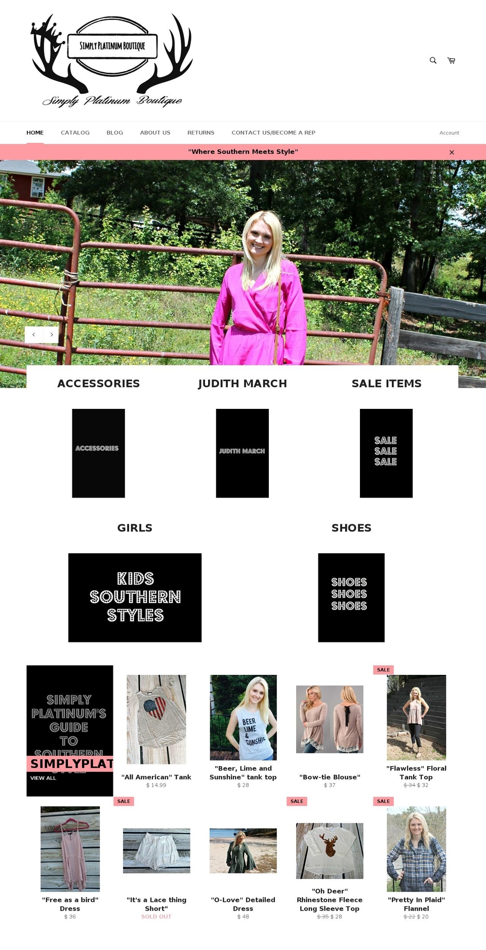 simplyplatinumboutique.com shopify website screenshot