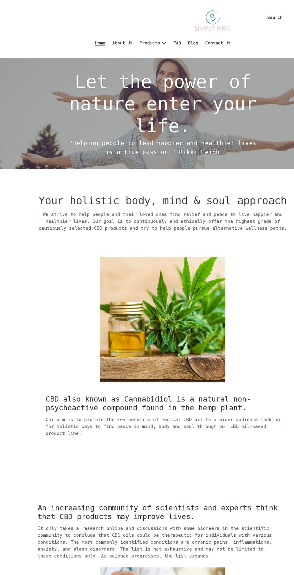 simplyrikki.com shopify website screenshot