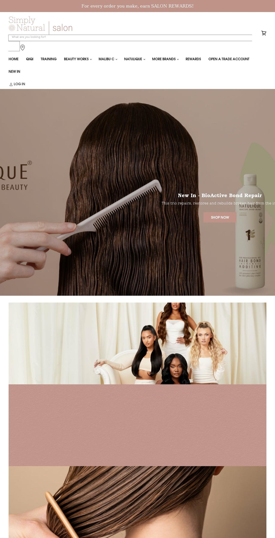 simplysalon.com shopify website screenshot