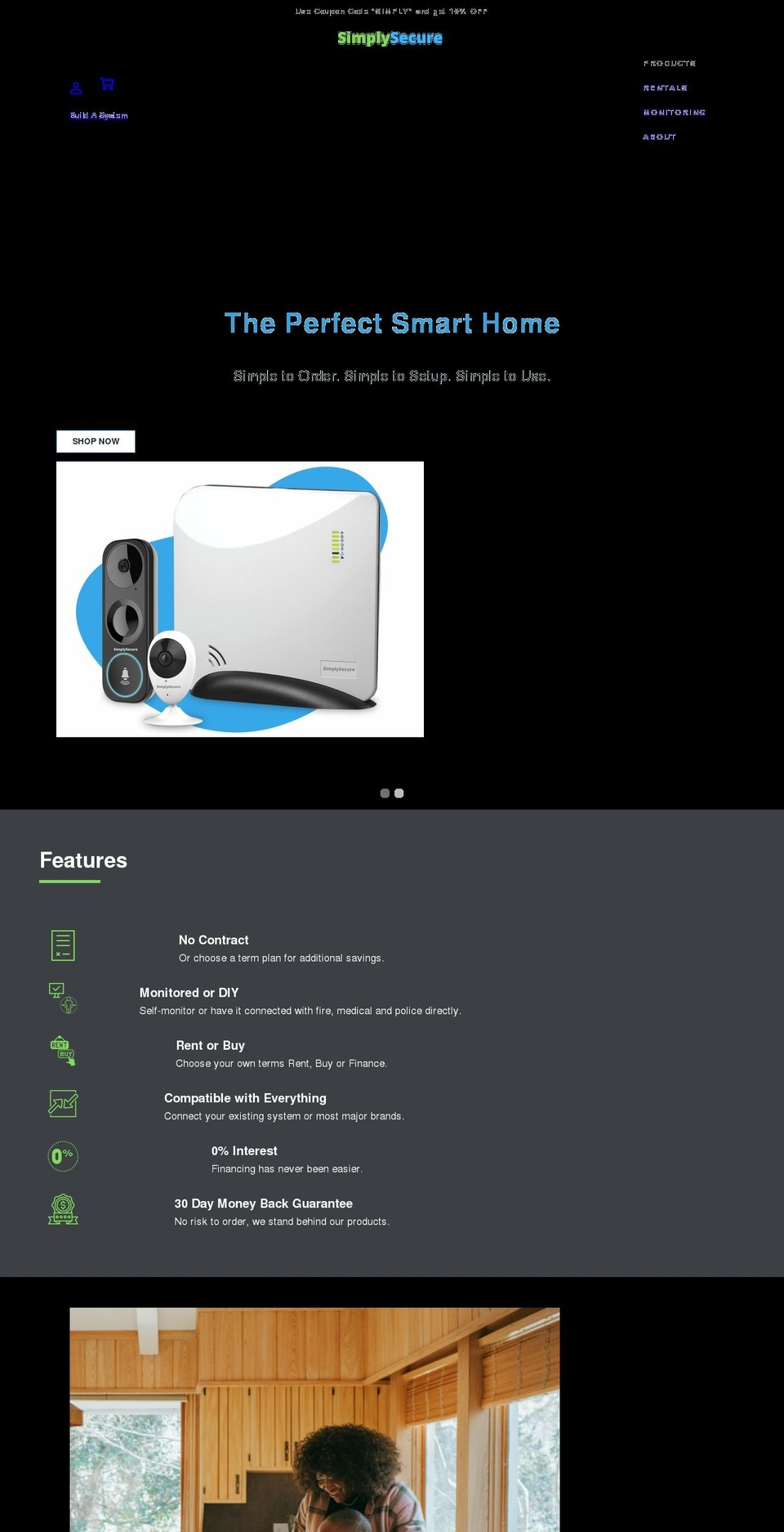 simplysecurehome.com shopify website screenshot