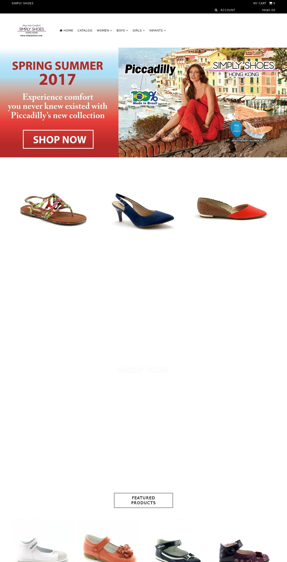 simplyshoes.com shopify website screenshot