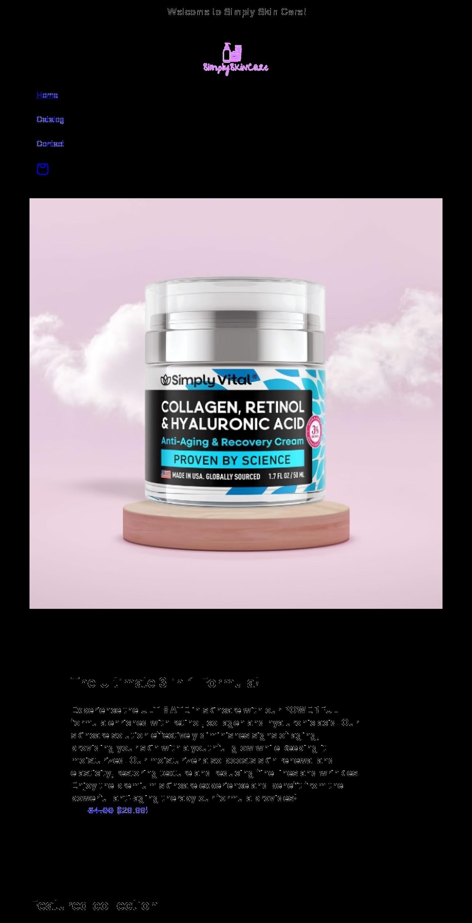 simplyskincare.org shopify website screenshot