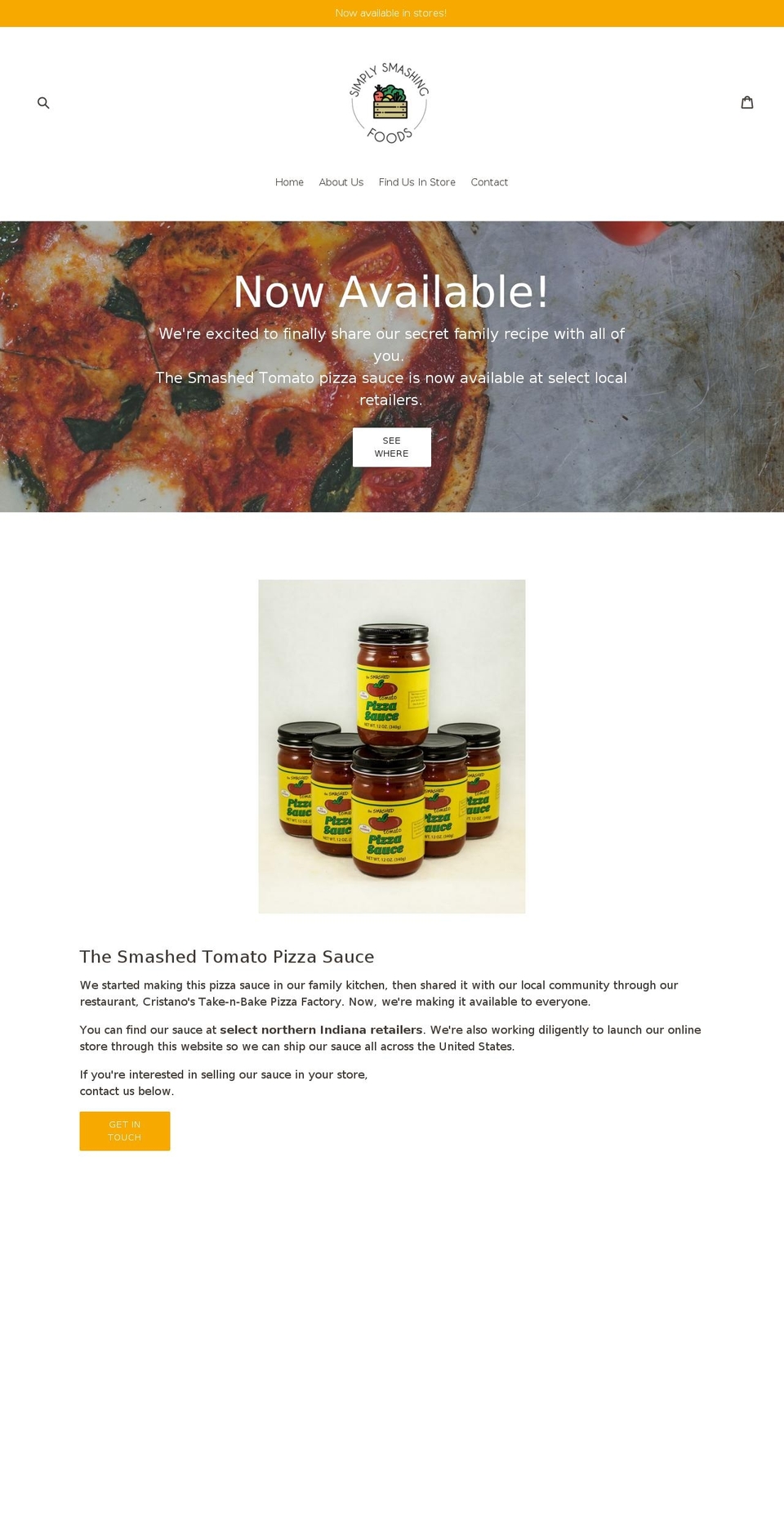 simplysmashingfoods.com — Shopify storefront screenshot