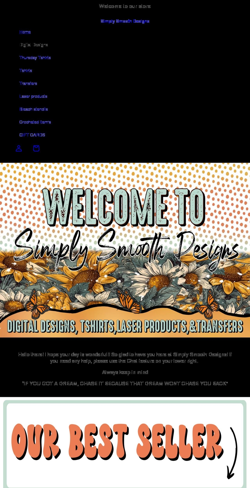 simplysmoothdesigns.com shopify website screenshot