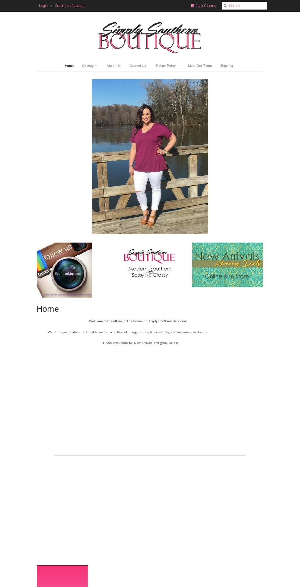 simplysouthernboutique.net shopify website screenshot