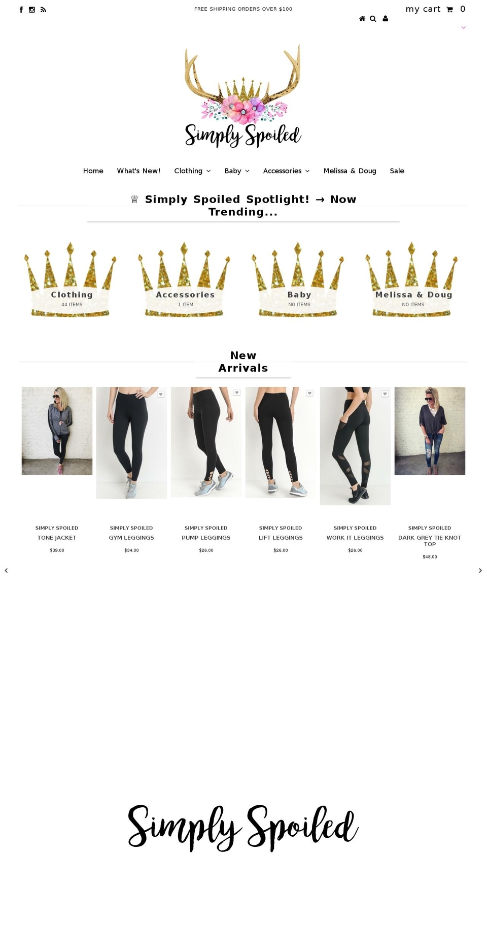 simplyspoiled208.com shopify website screenshot