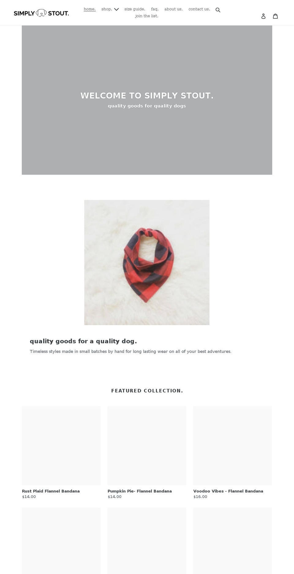 simplystout.com shopify website screenshot