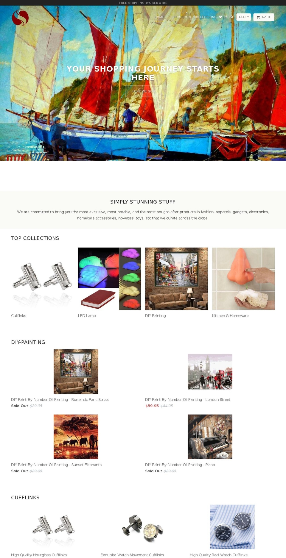 simplystunningstuff.com — Shopify storefront screenshot