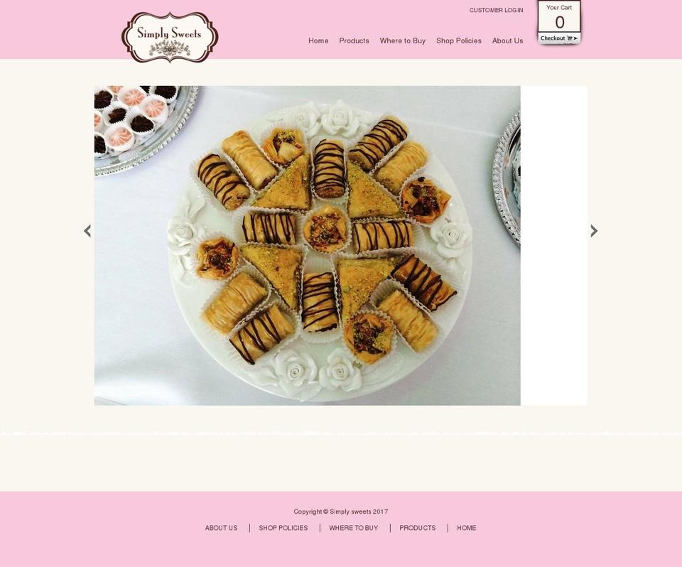 Threadify Shopify theme site example simplysweetsunwrapped.com