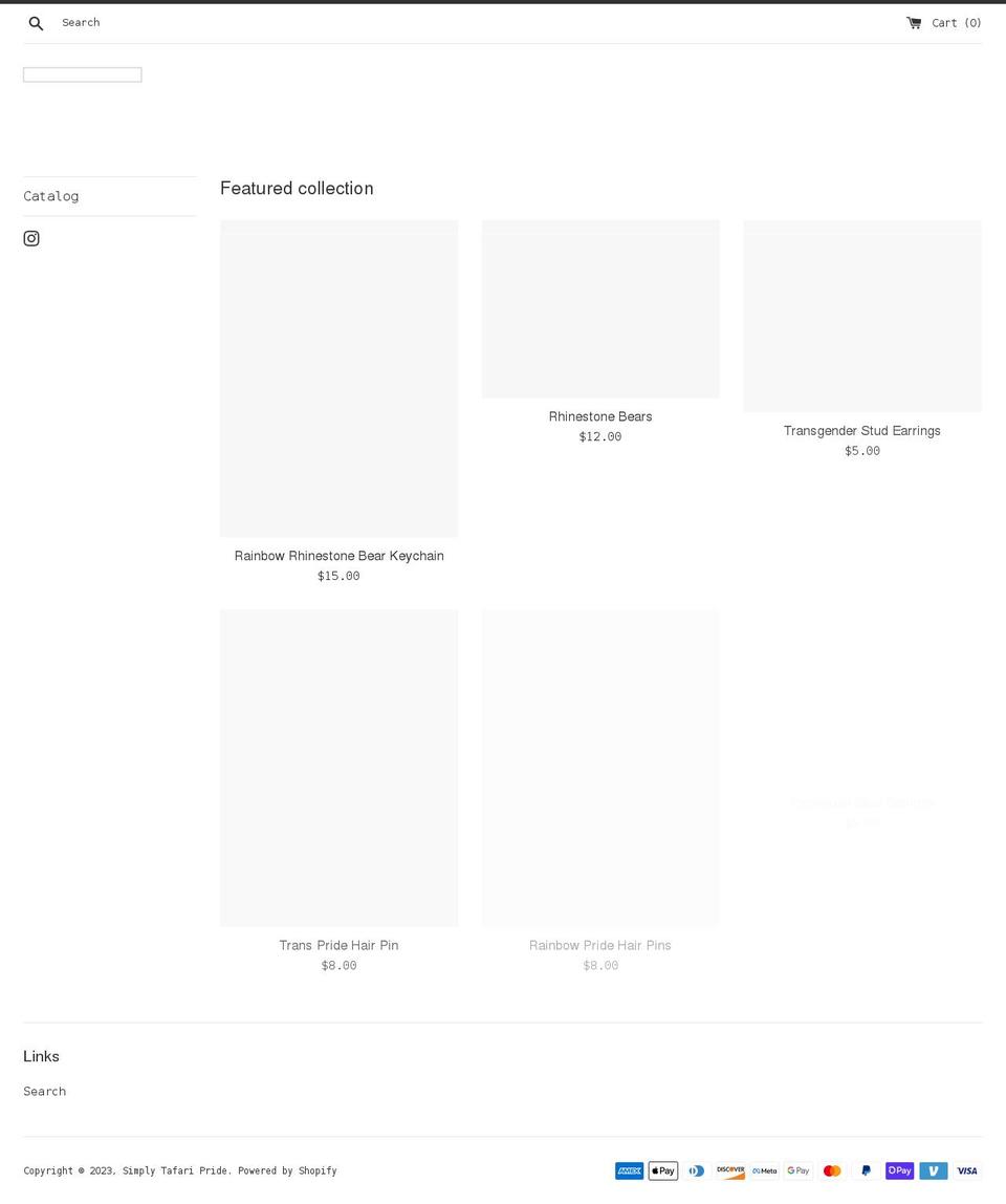 simplytafaripride.com shopify website screenshot