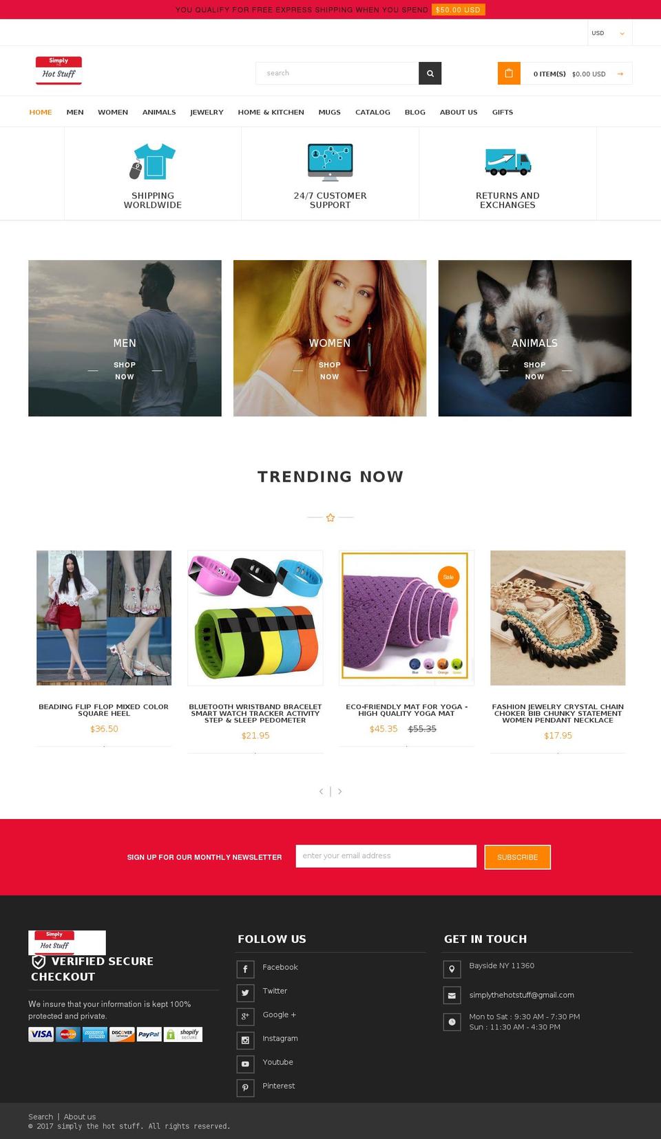 commercifythemev- Shopify theme site example simplythehotstuff.com