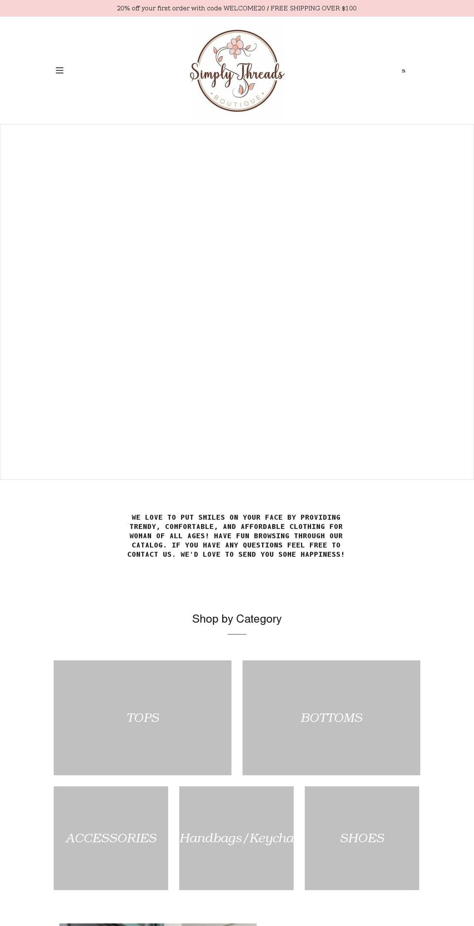 simplythreadsboutique.com shopify website screenshot