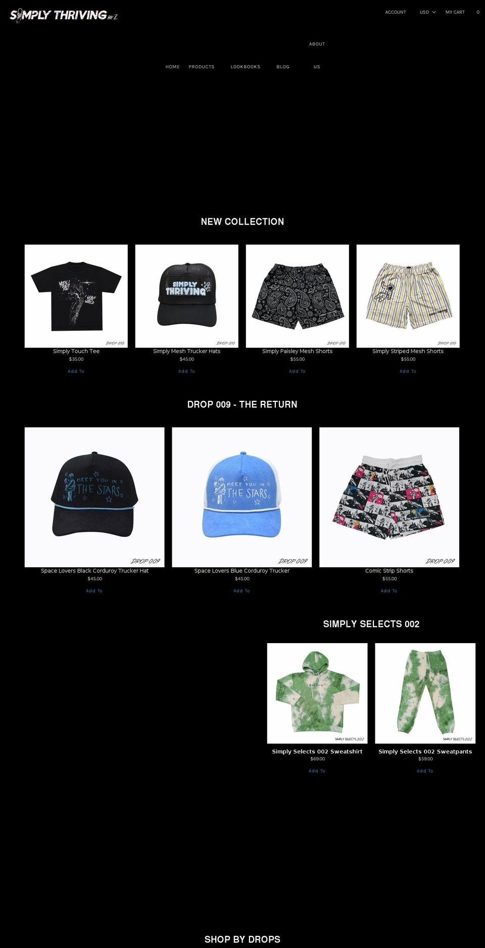 simplythrivingbrand.com — Shopify storefront screenshot