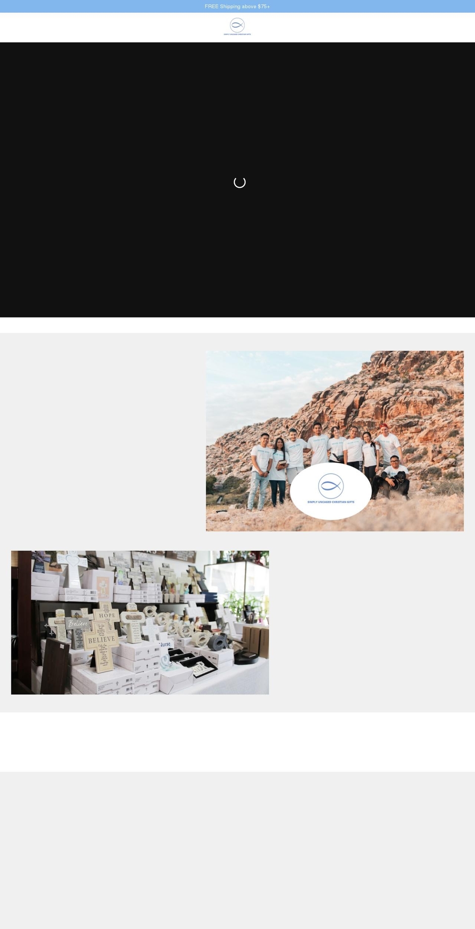 simplyuncagedchristiangifts.com shopify website screenshot