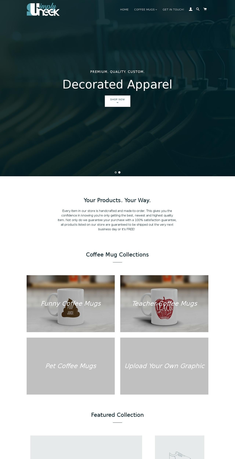 simplyuneek.com — Shopify storefront screenshot