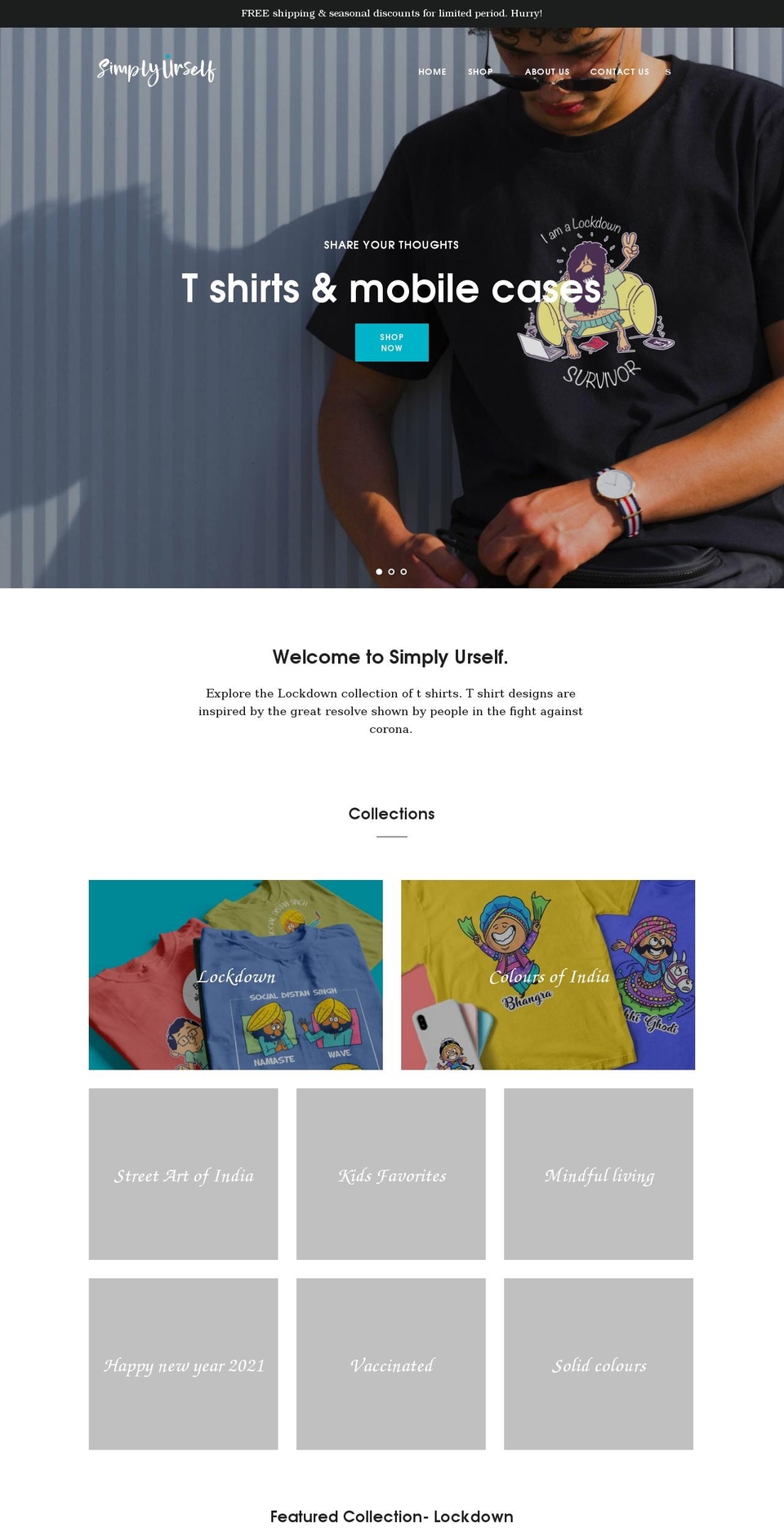 simplyurself.com shopify website screenshot