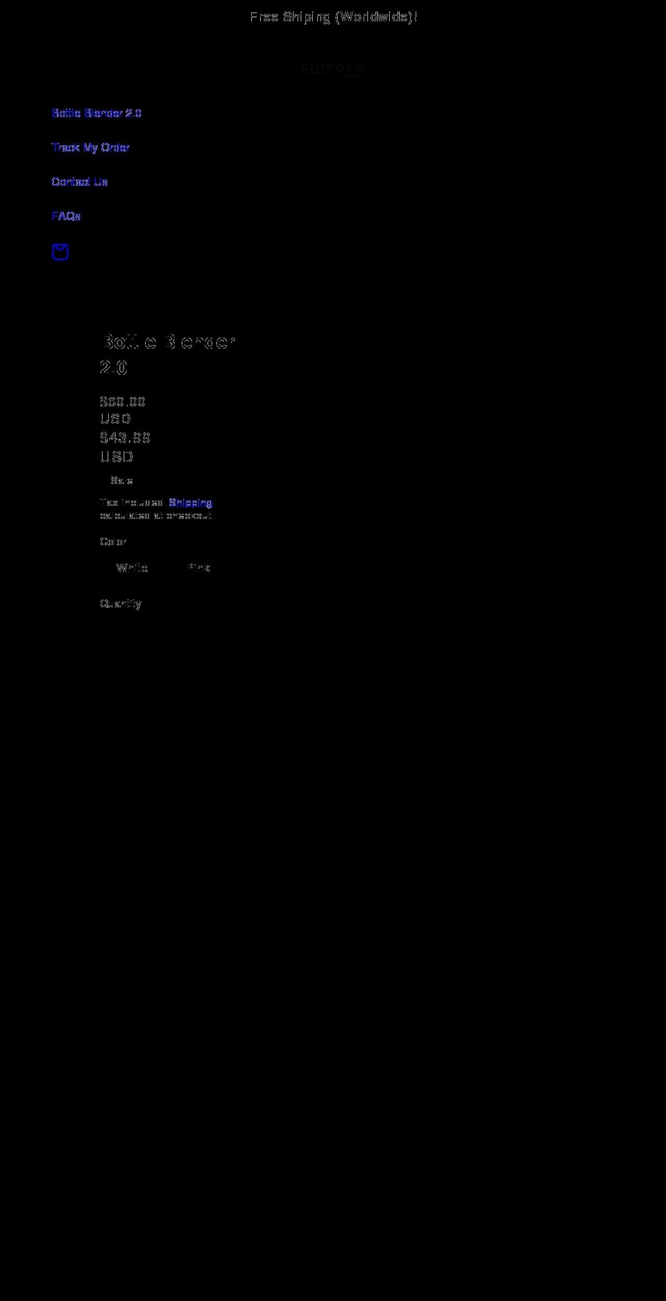 simporo.com shopify website screenshot
