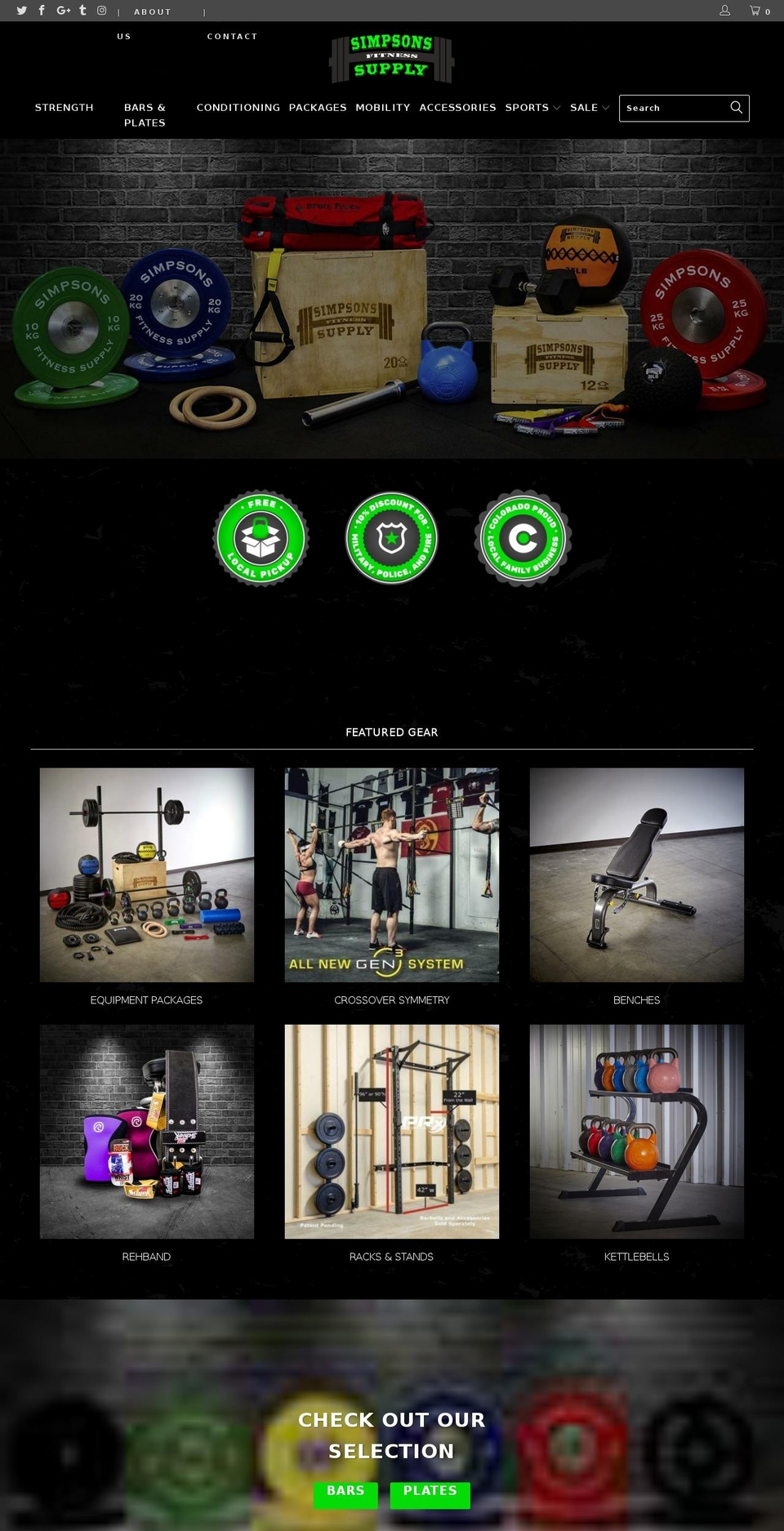 simpsonsfitsupply.com shopify website screenshot