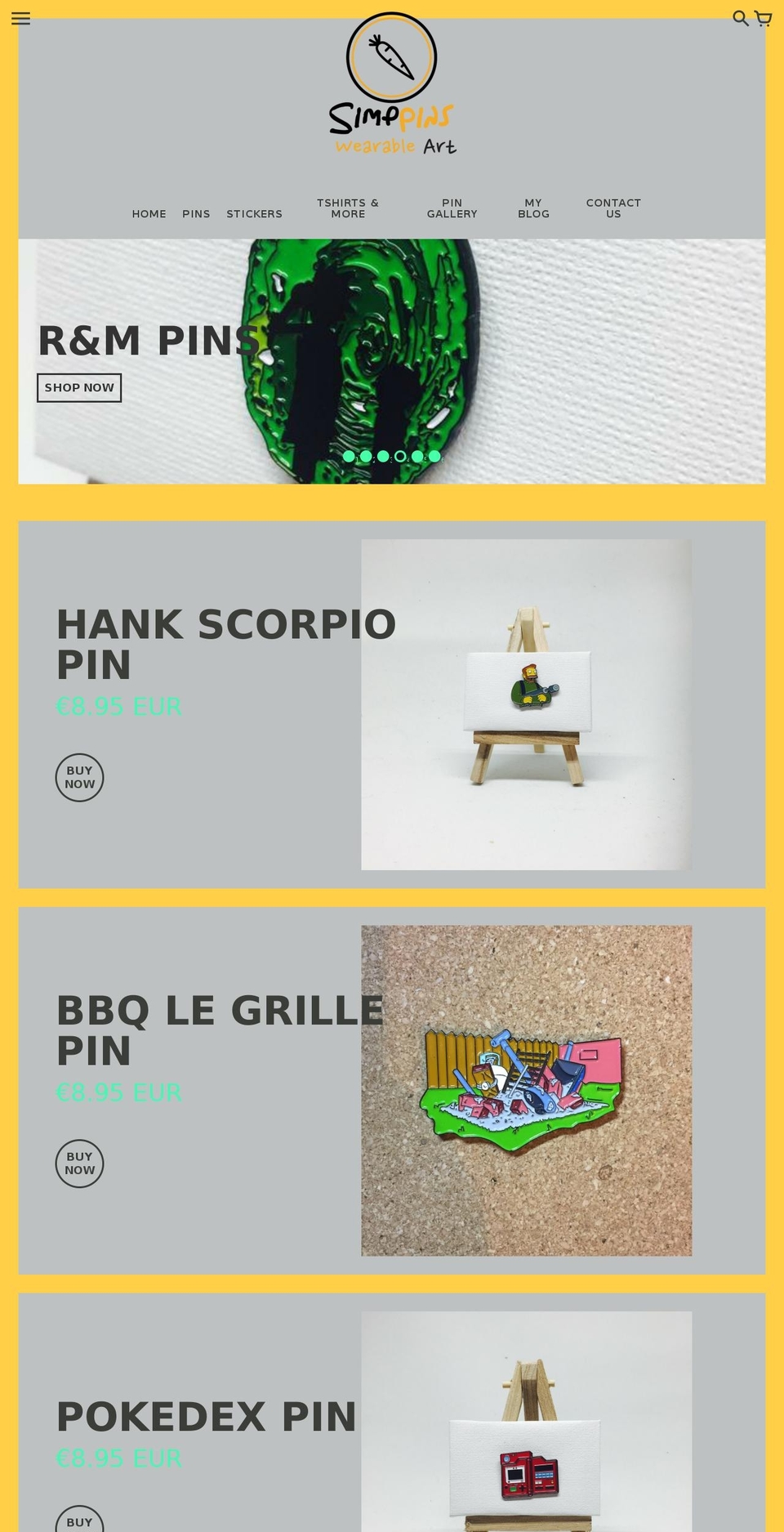 simpsonsshitposting.com — Shopify storefront screenshot
