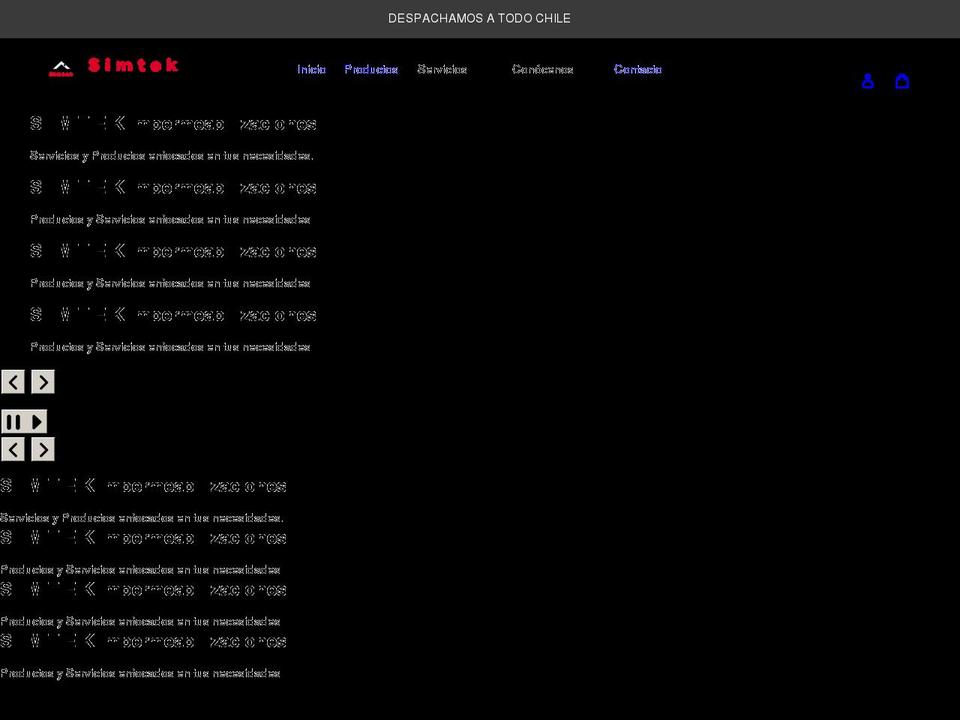 simtek.cl shopify website screenshot