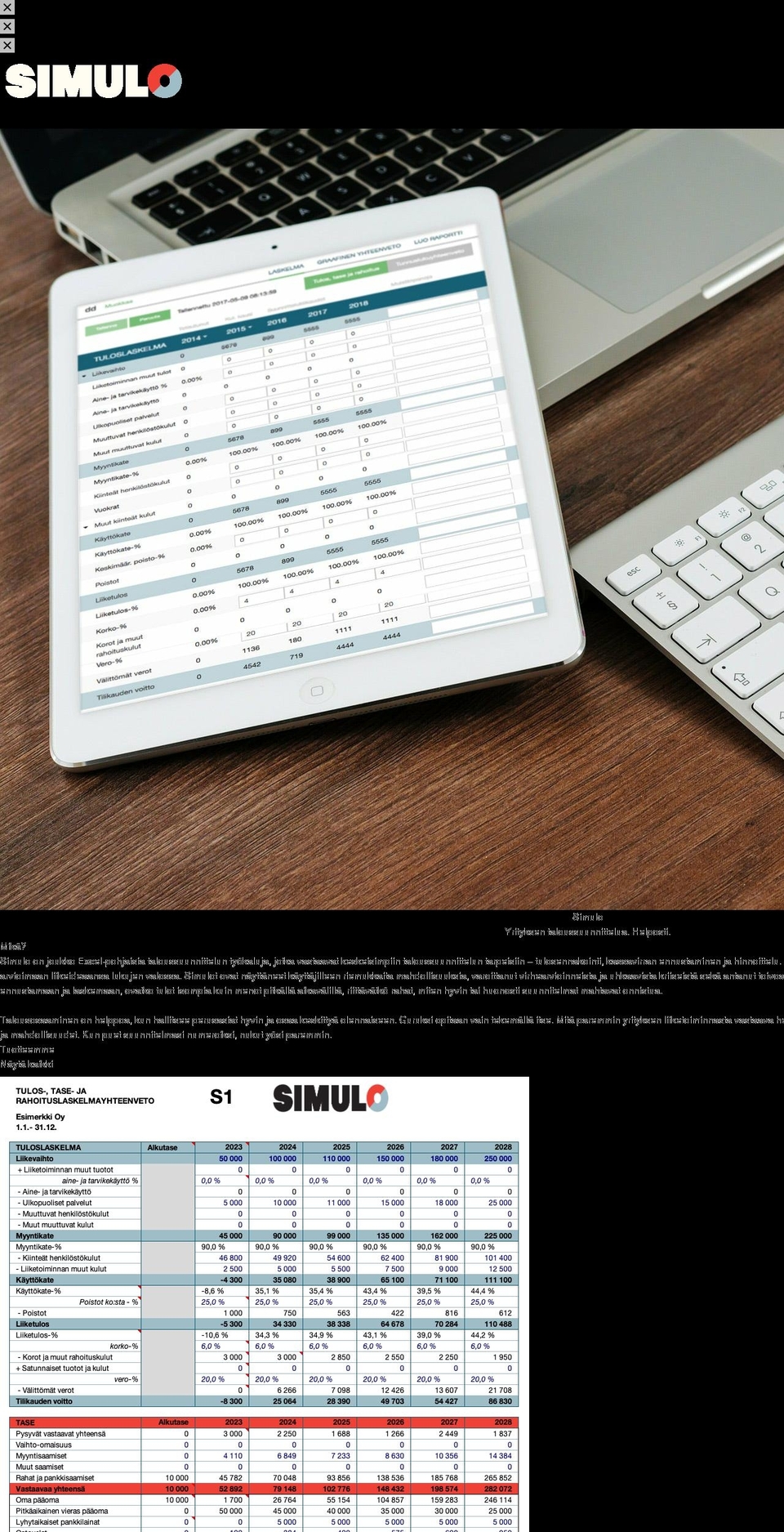 simulo.net shopify website screenshot