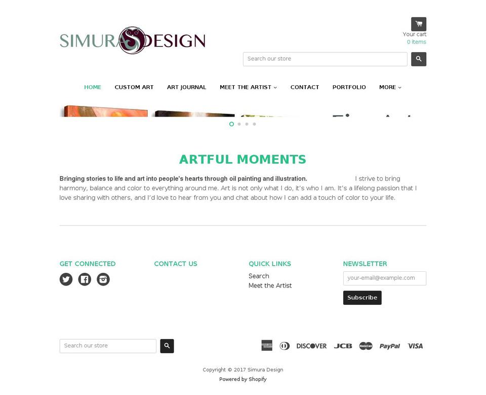 simuradesign.com shopify website screenshot