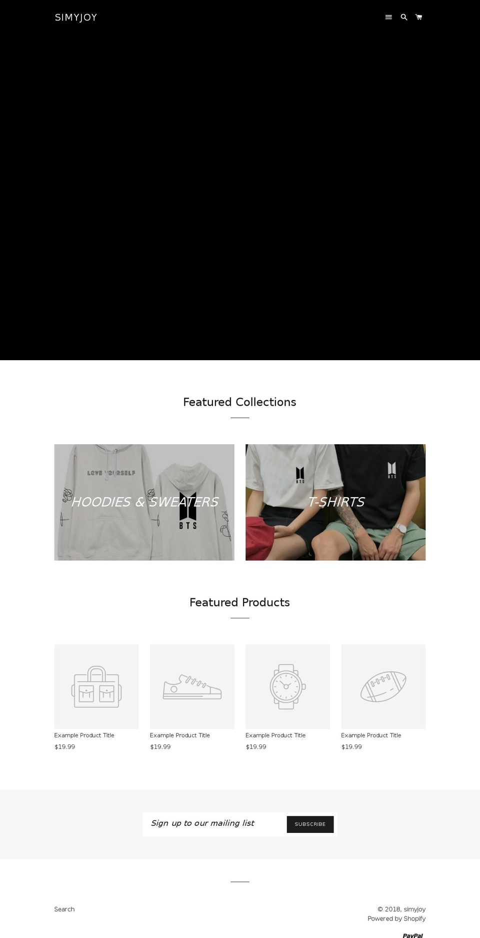 simyjoy.com — Shopify storefront screenshot
