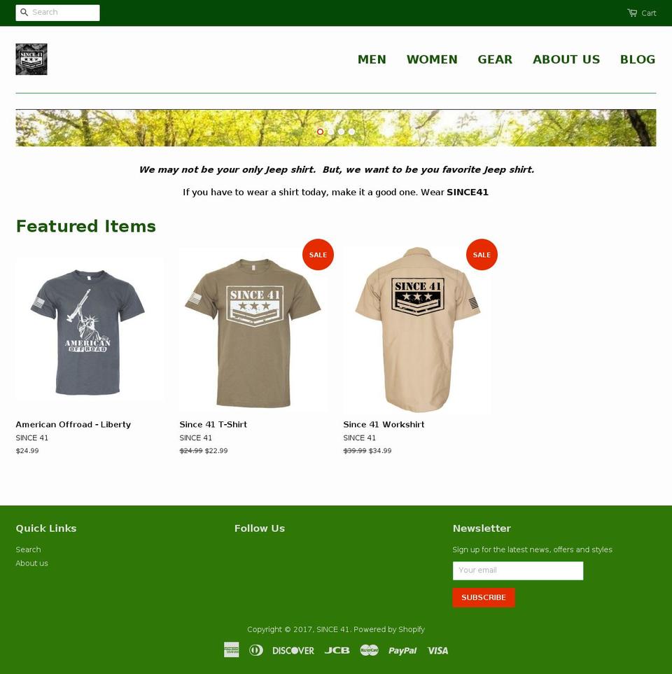 since41.com shopify website screenshot