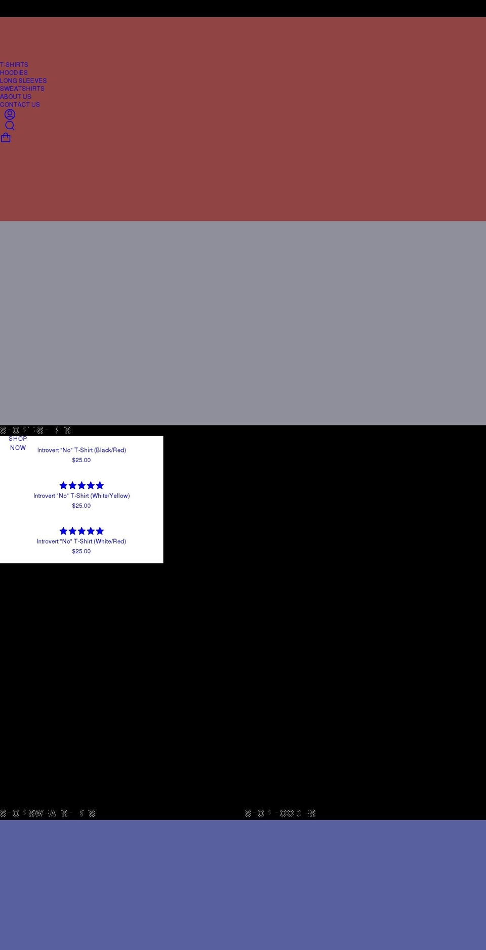 sincerelyanintrovert.com shopify website screenshot