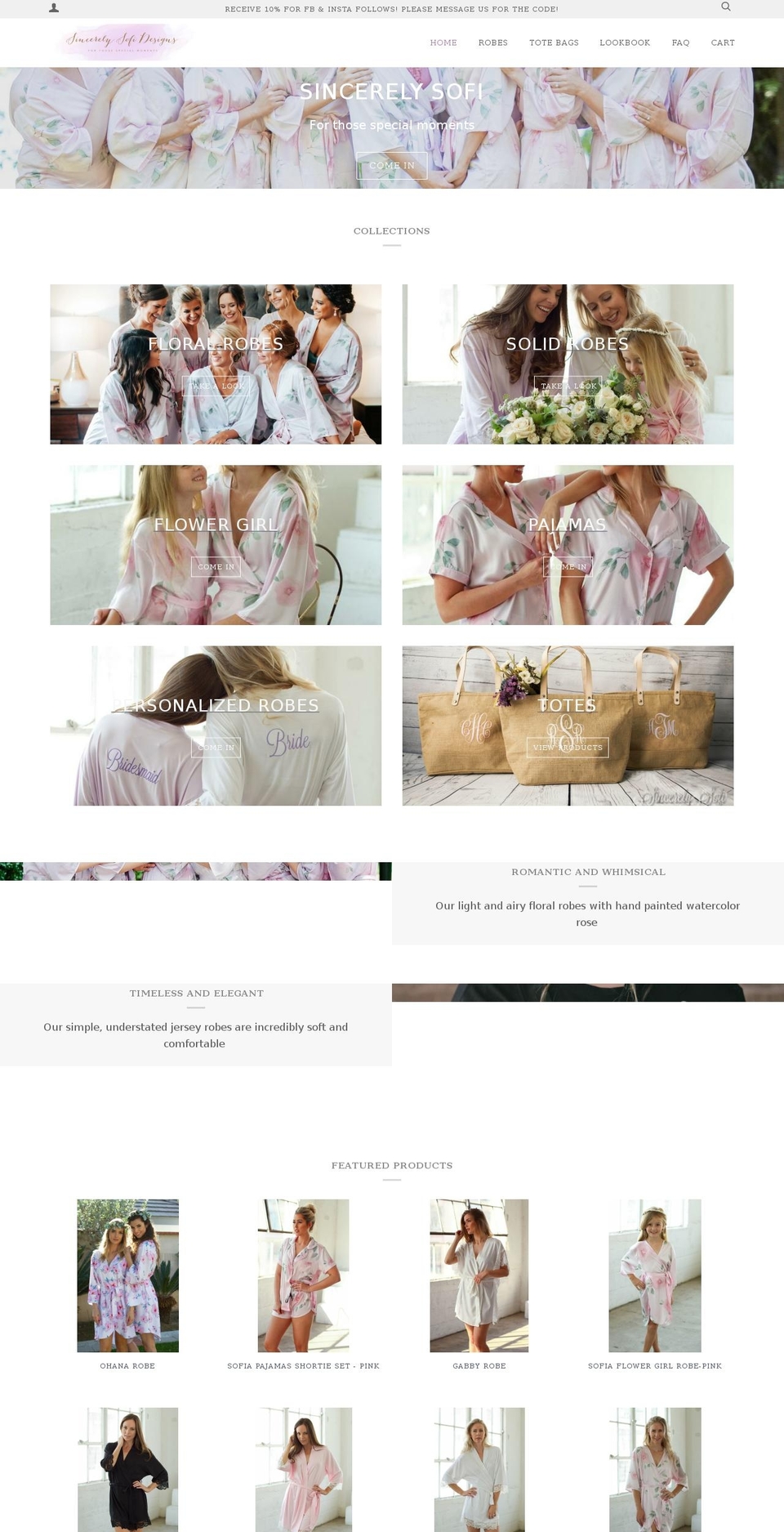 sincerelysofi.com shopify website screenshot