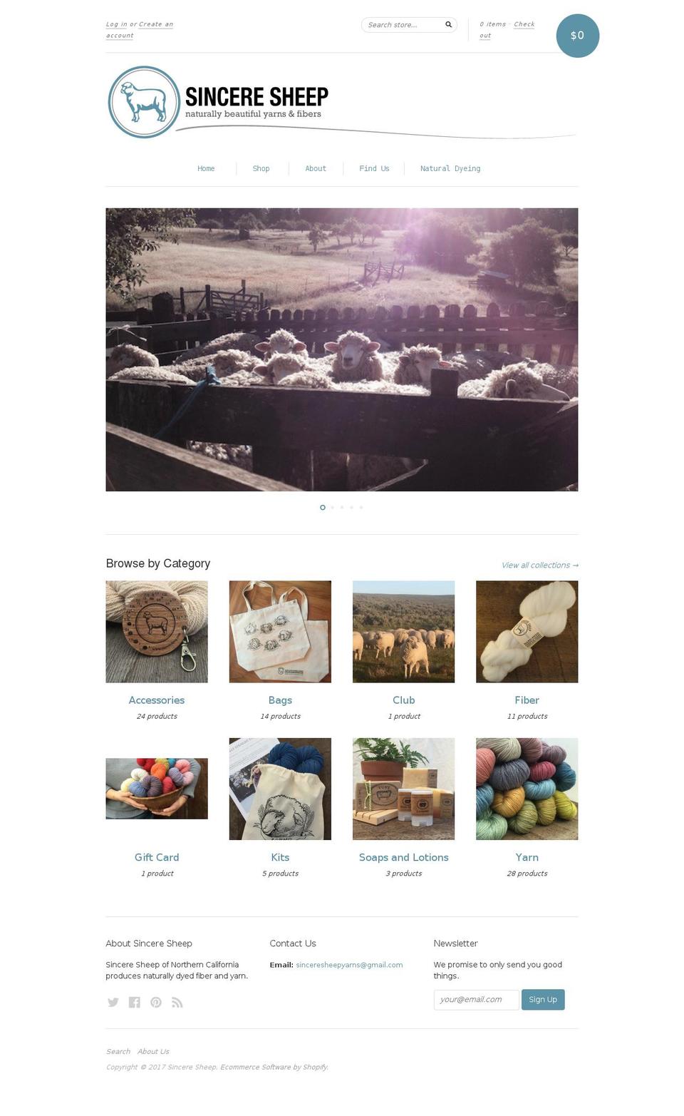 sinceresheep.com shopify website screenshot