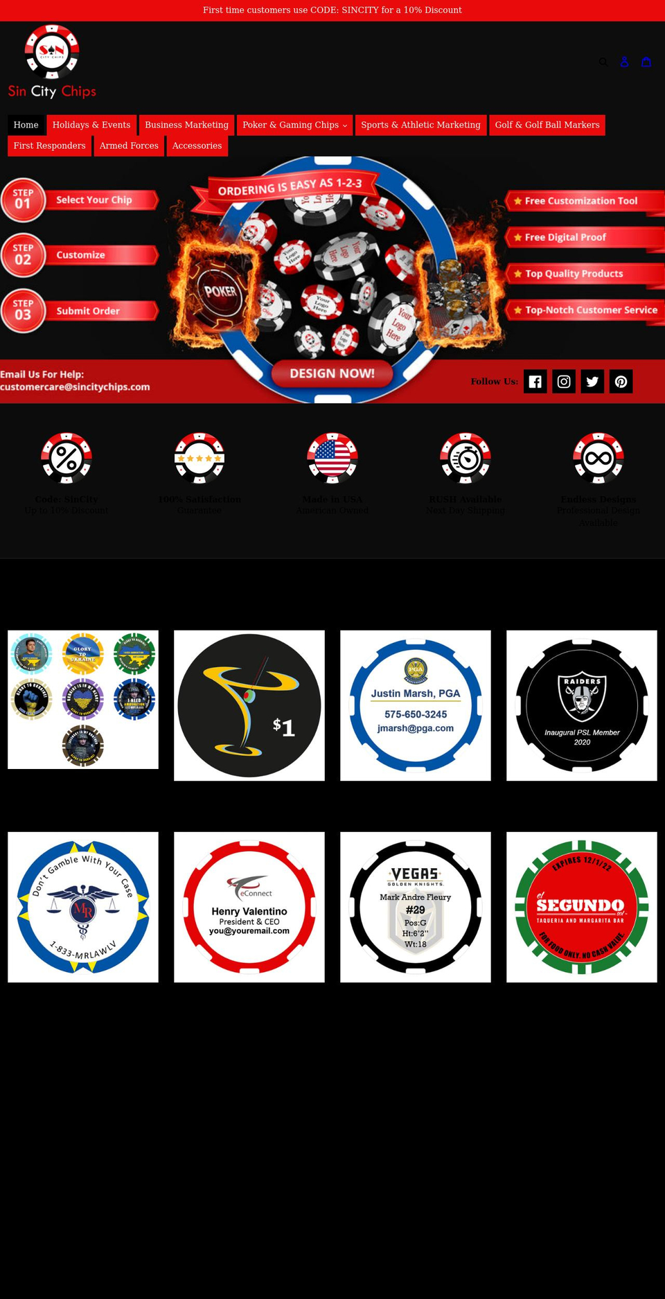 sincitychips.com shopify website screenshot