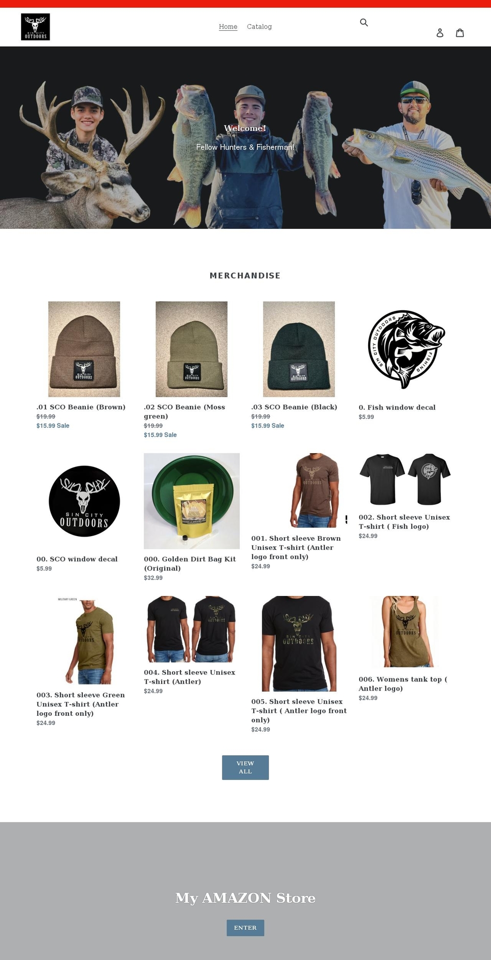 sincityoutdoors.net shopify website screenshot