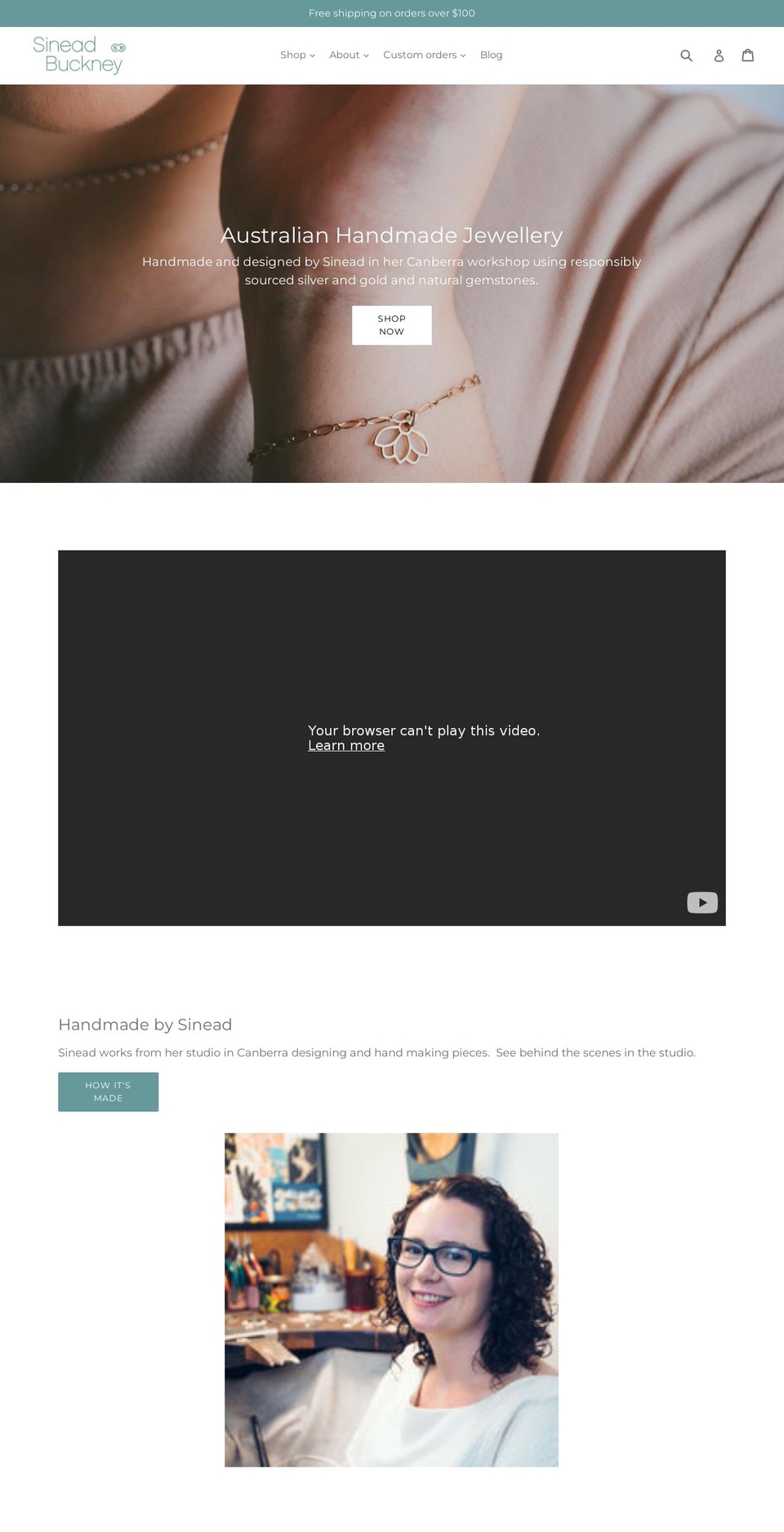 sineadbuckney.com.au shopify website screenshot
