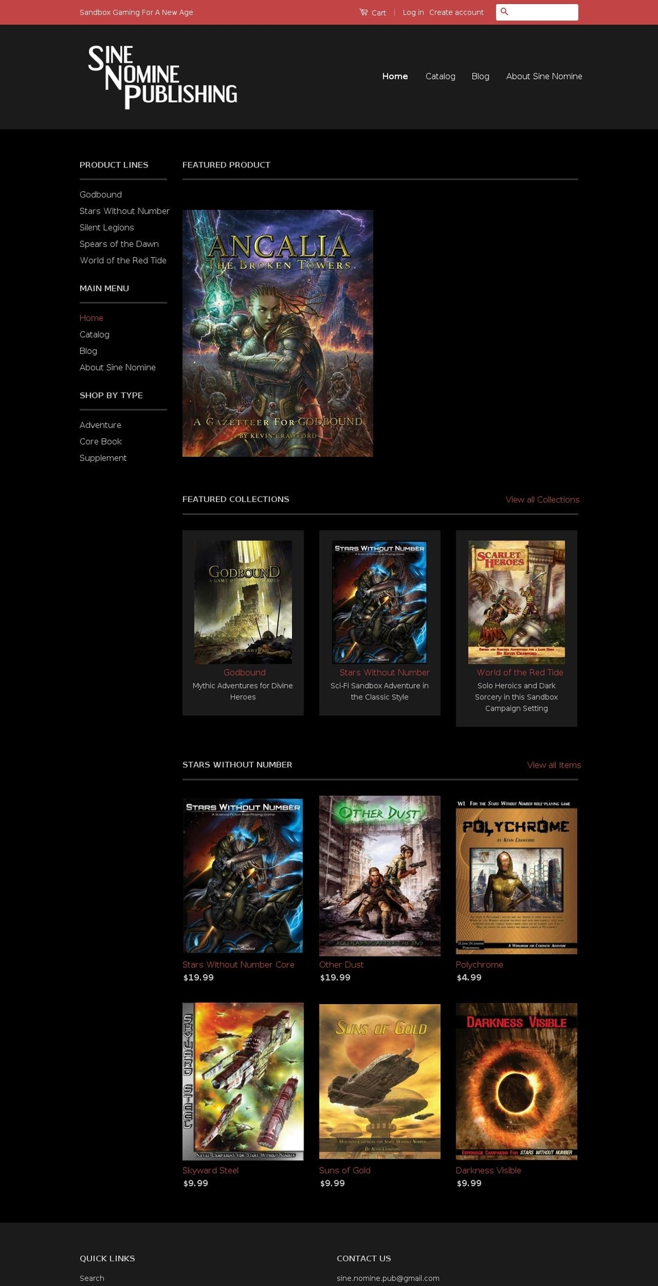 sinenominepublishing.com shopify website screenshot