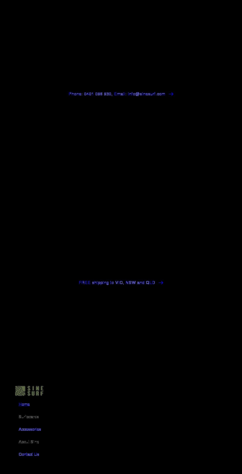 sinesurf.com shopify website screenshot