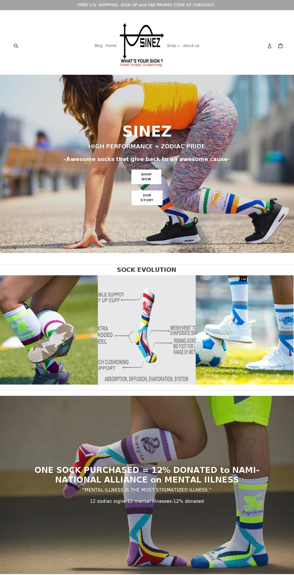 sinezclothing.com shopify website screenshot