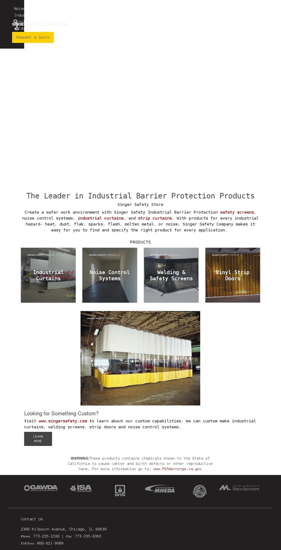 singersafetystore.com shopify website screenshot