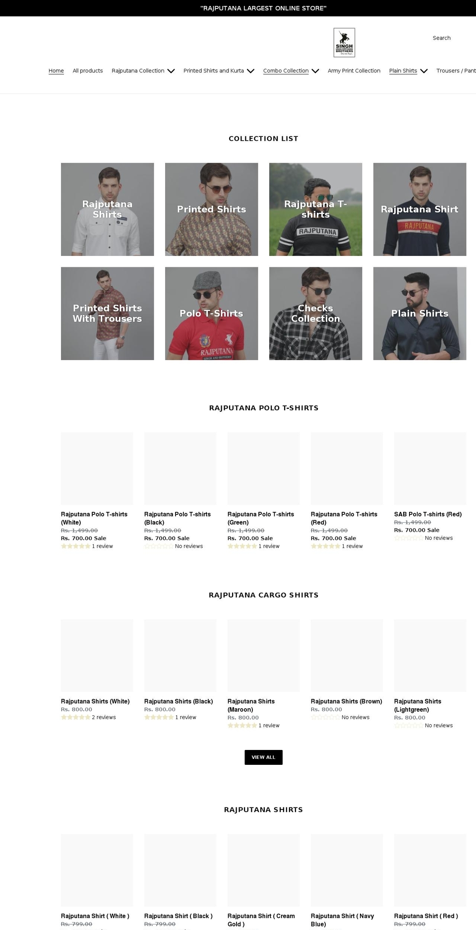 singhandbrothers.com shopify website screenshot