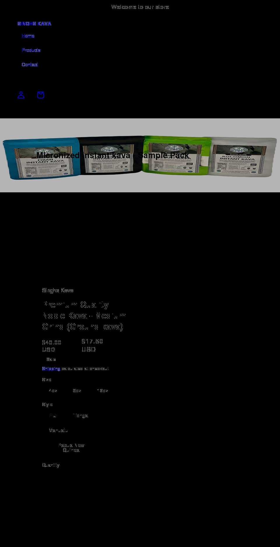 singhskava.com shopify website screenshot