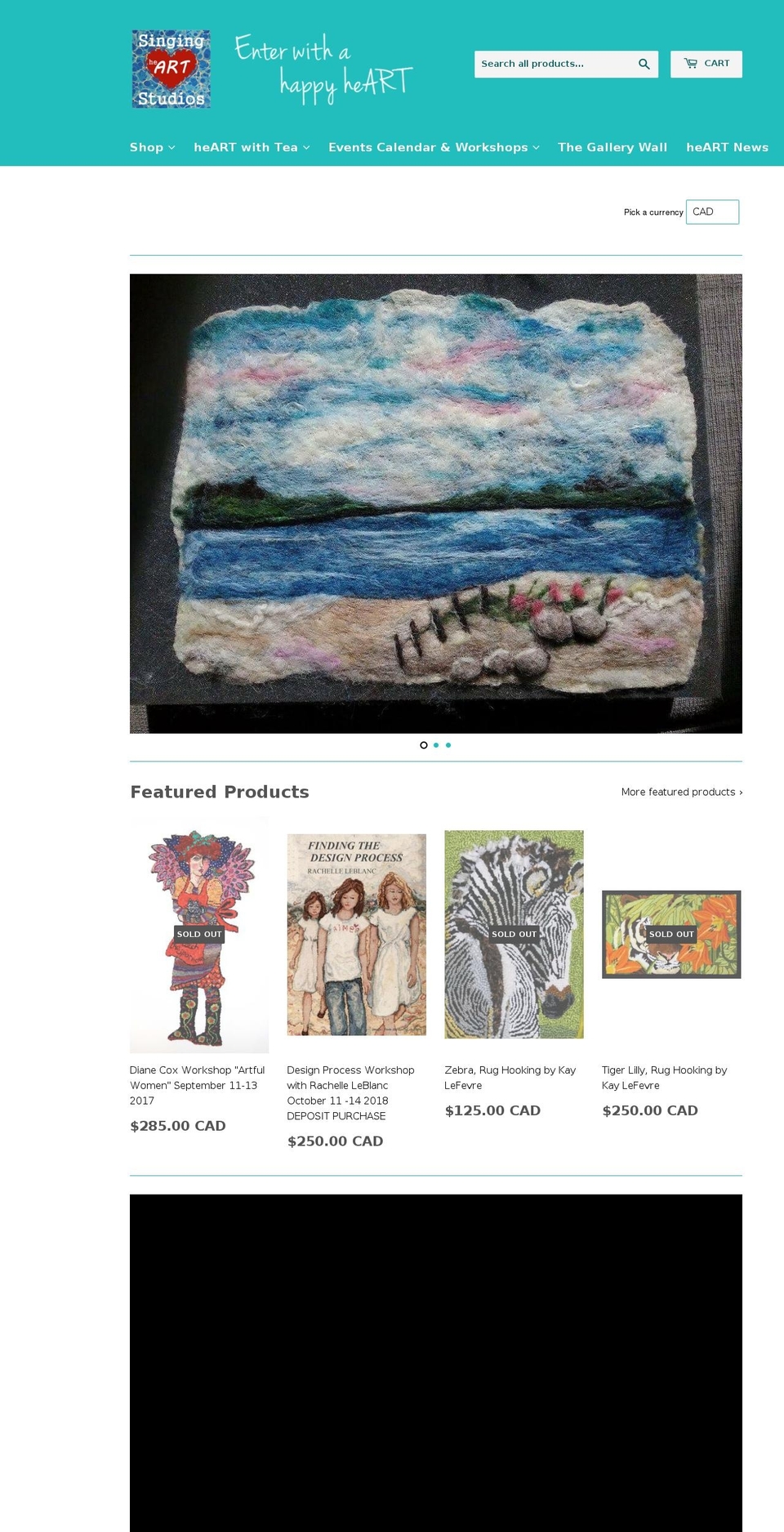 singingheartstudios.com — Shopify storefront screenshot