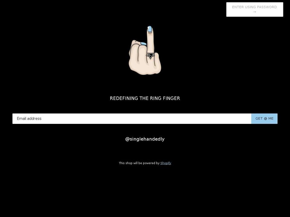 singlehandedly.com shopify website screenshot