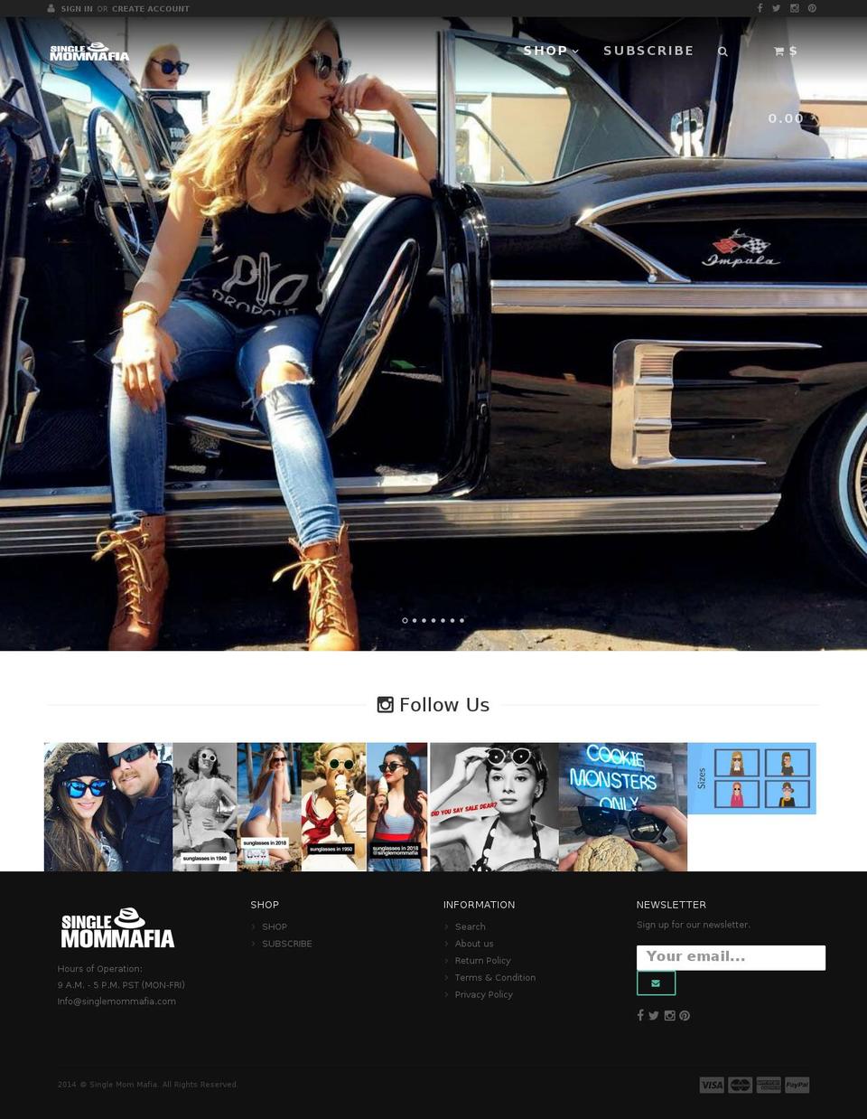 singlemommafia.com — Shopify storefront screenshot
