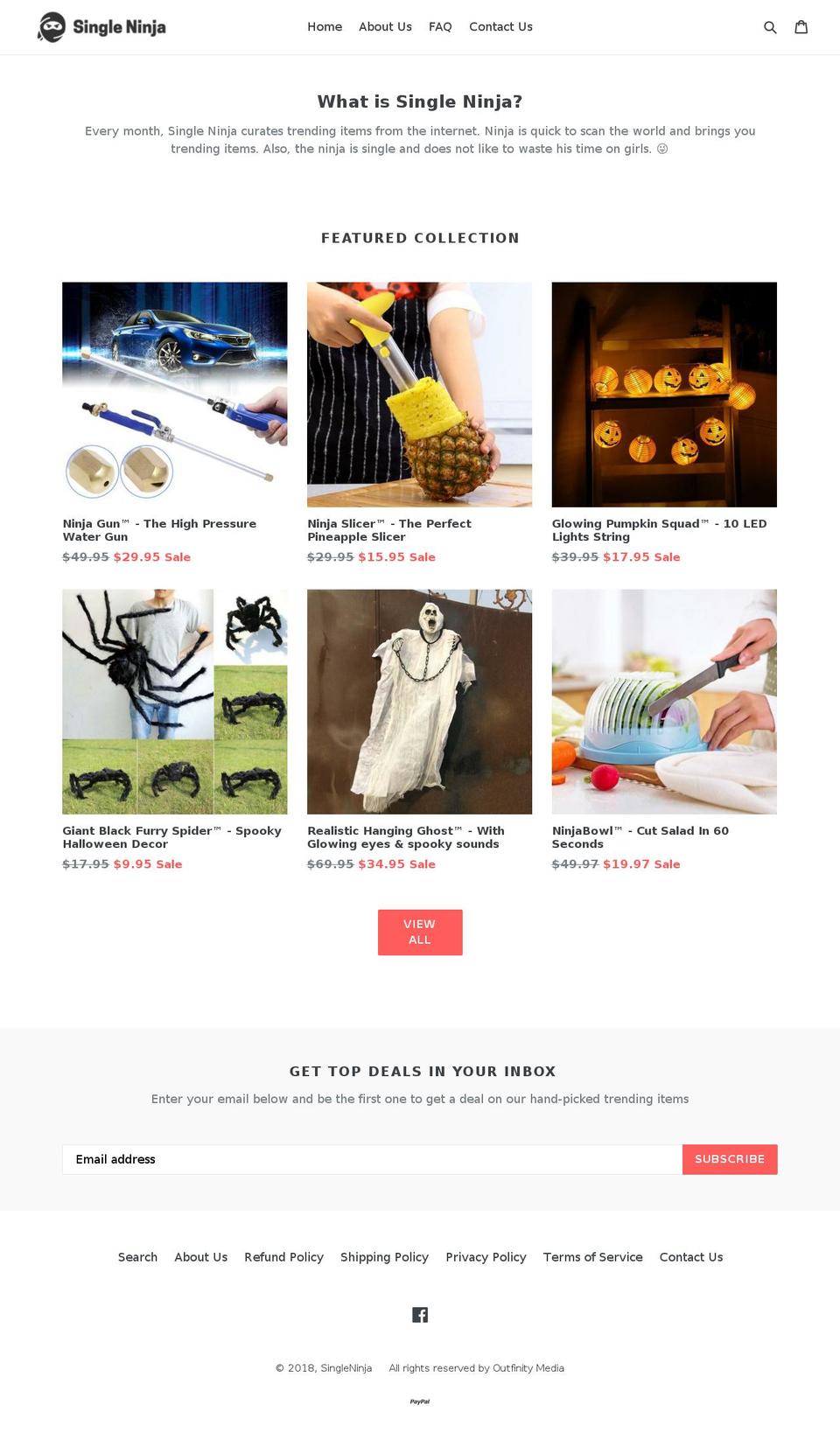 singleninja.com — Shopify storefront screenshot