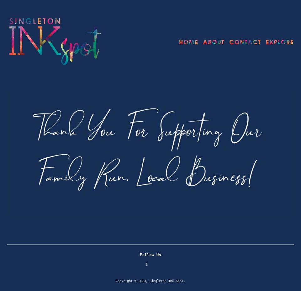 singletoninkspot.com.au shopify website screenshot