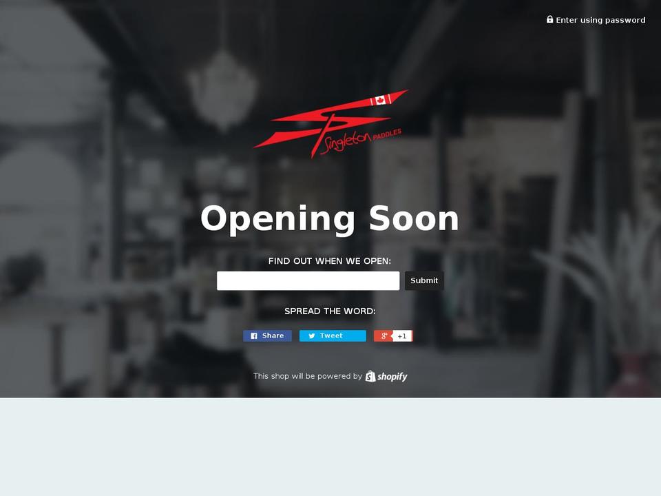 singletonpaddles.com shopify website screenshot