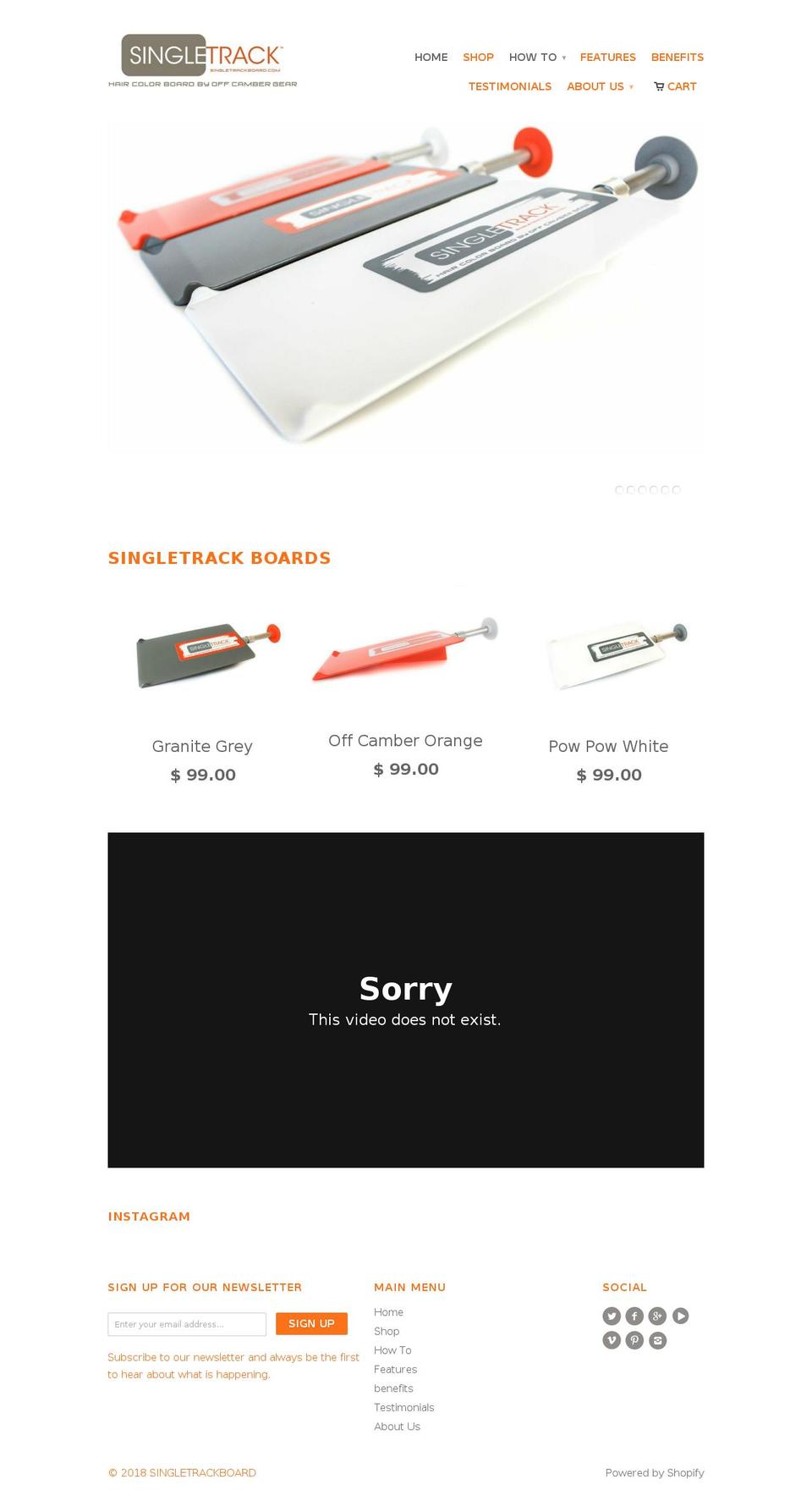 singletrackboard.com shopify website screenshot
