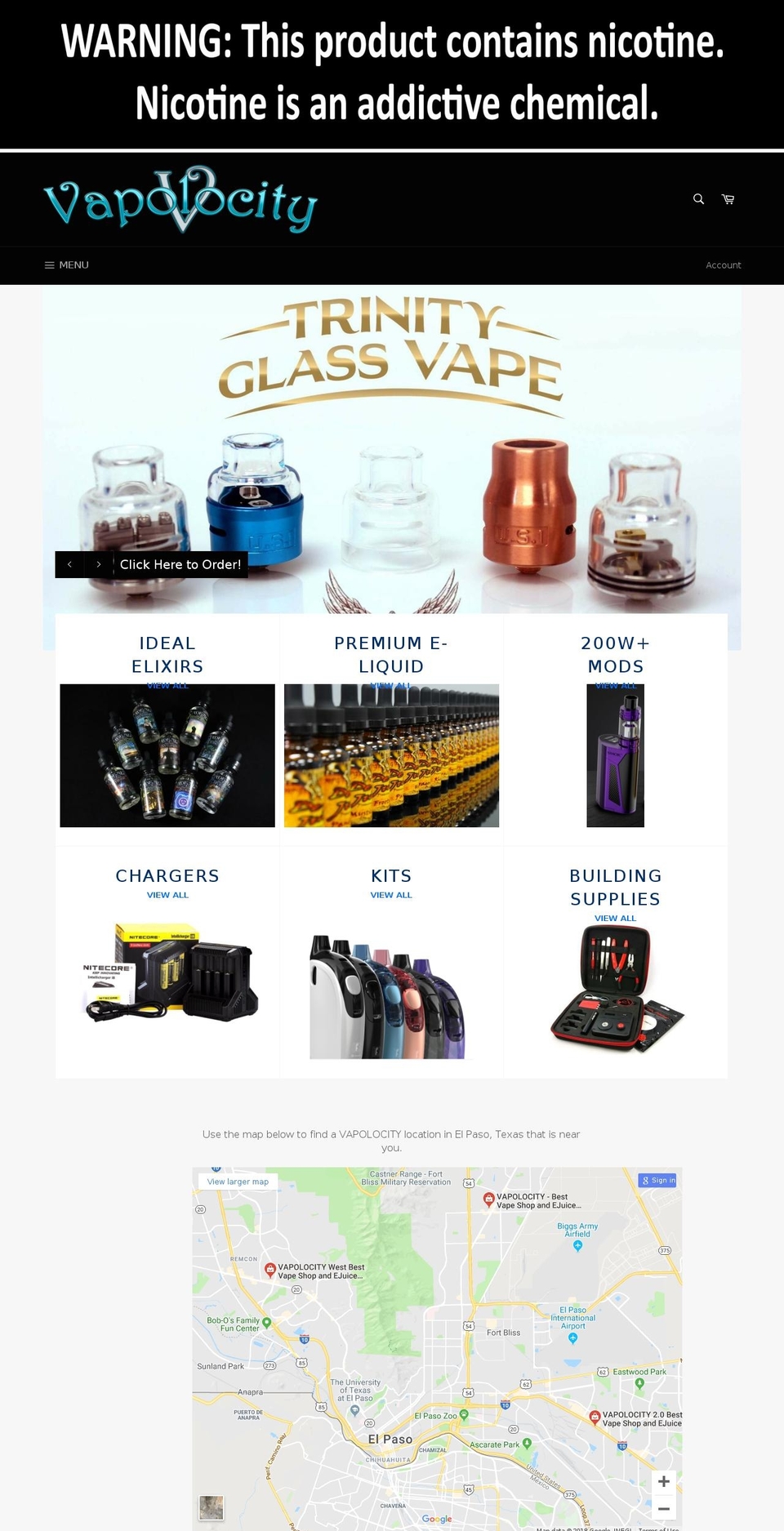 singlevapers.com — Shopify storefront screenshot