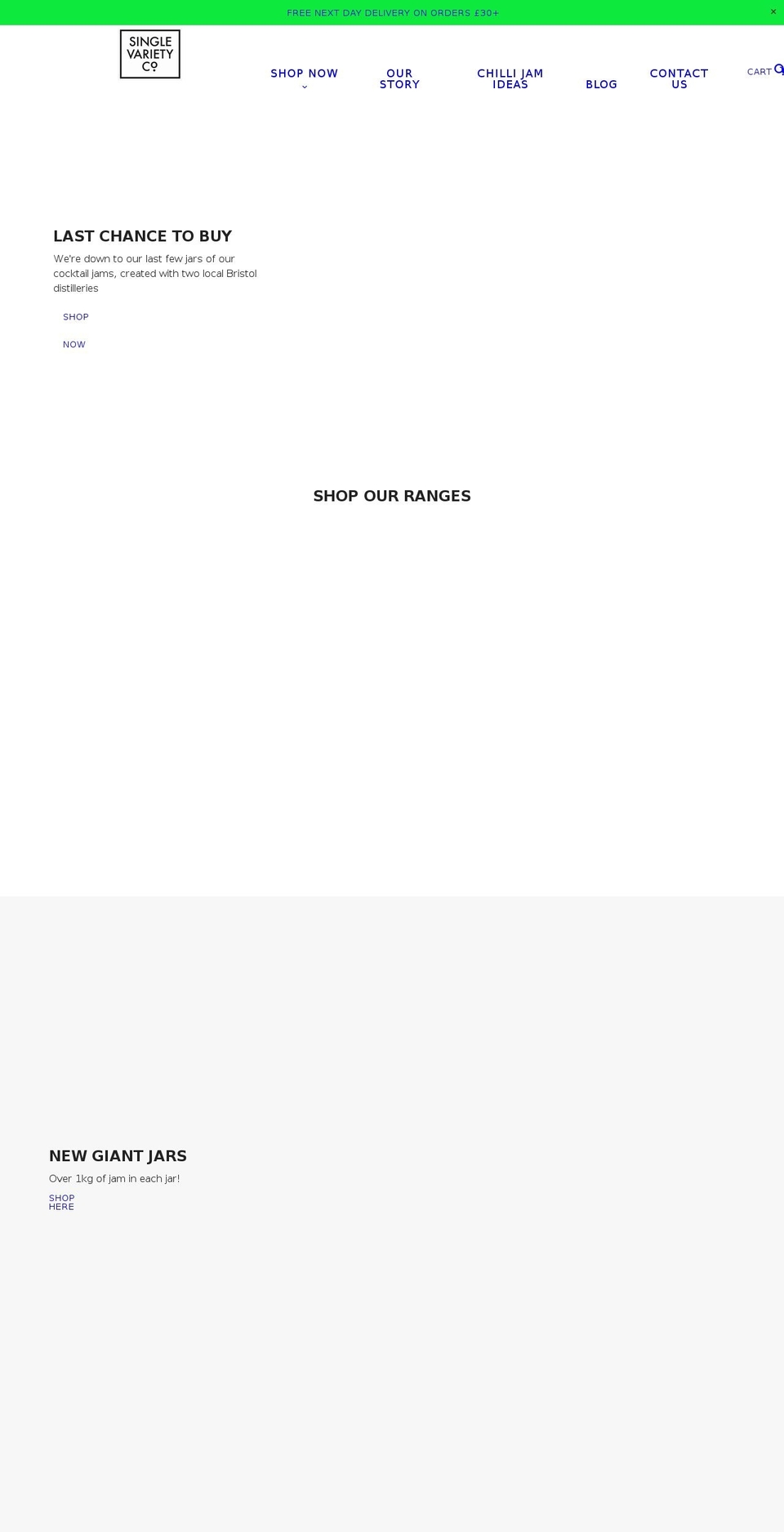 singlevariety.co.uk shopify website screenshot